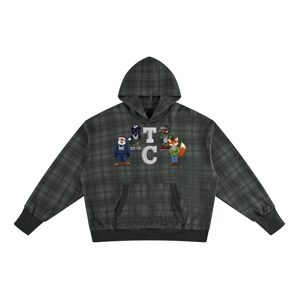 The Crew Unisex Plaid Color Block Hoodie
