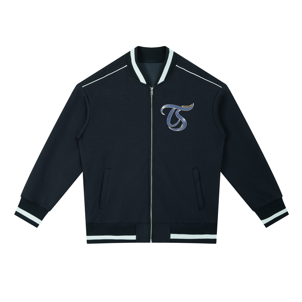 Libra Contrast Piping Zip Bomber Jacket