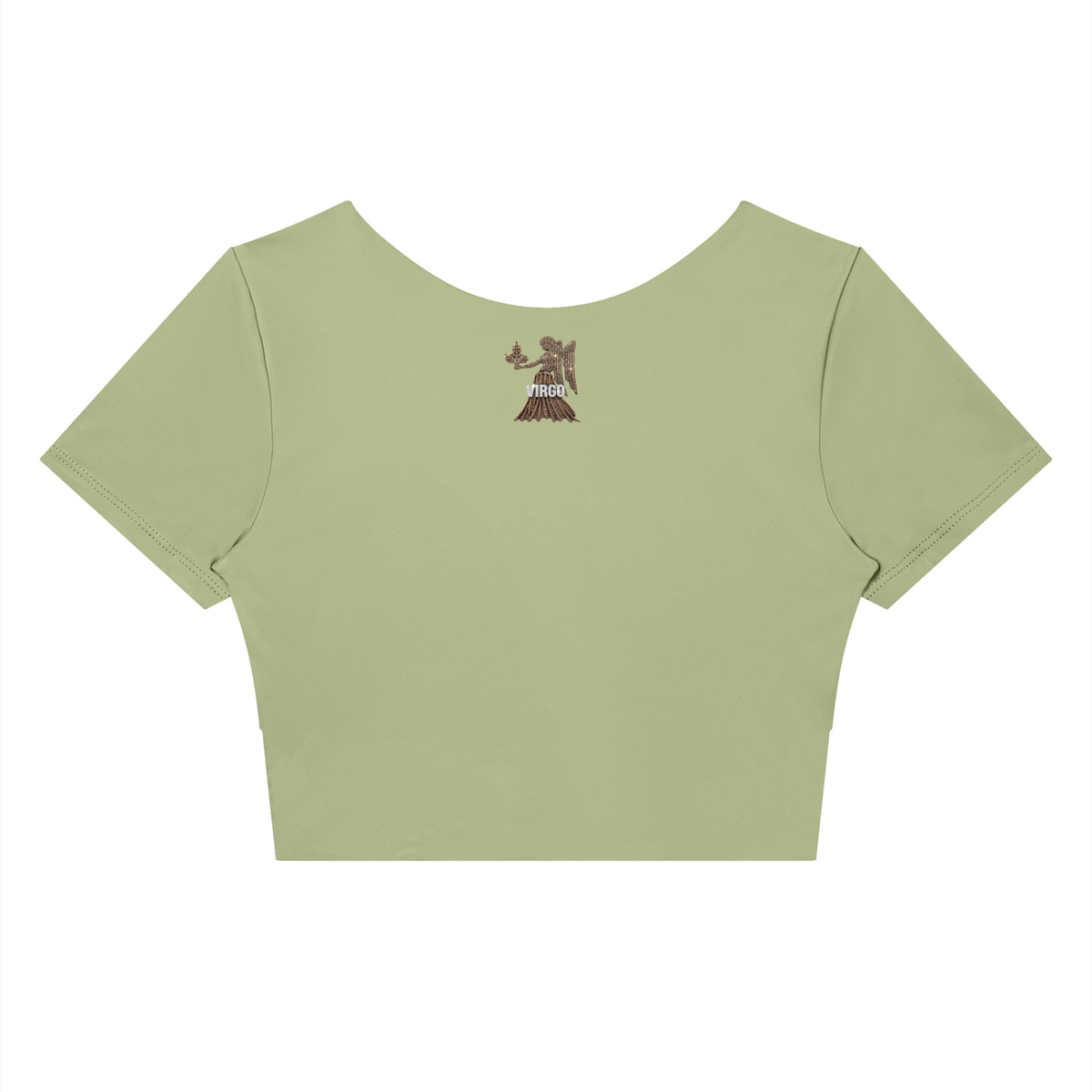 Virgo Women's Panelled Crop Yoga T-Shirt