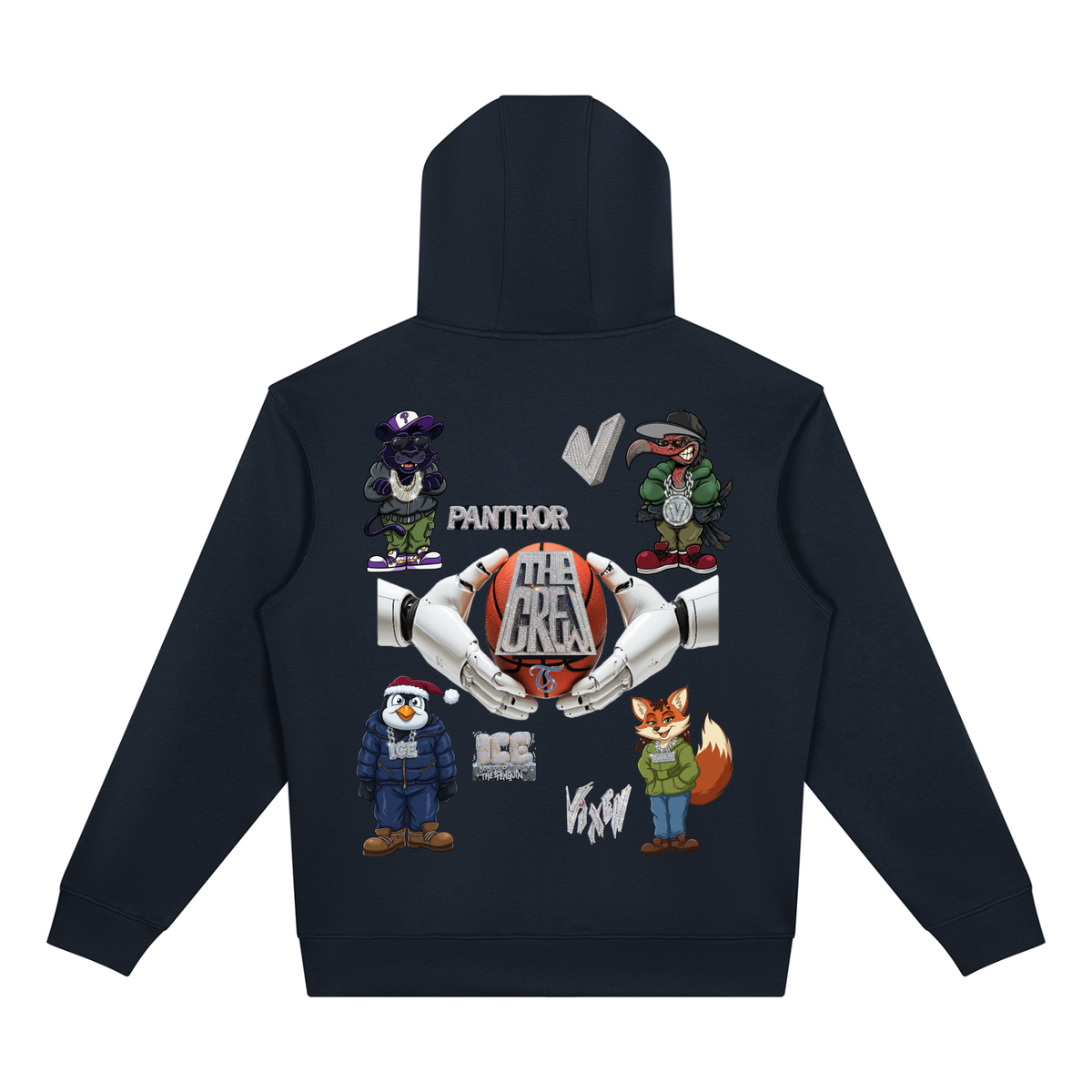 The Crew Unisex Drop Shoulder Full Zip Hoodie
