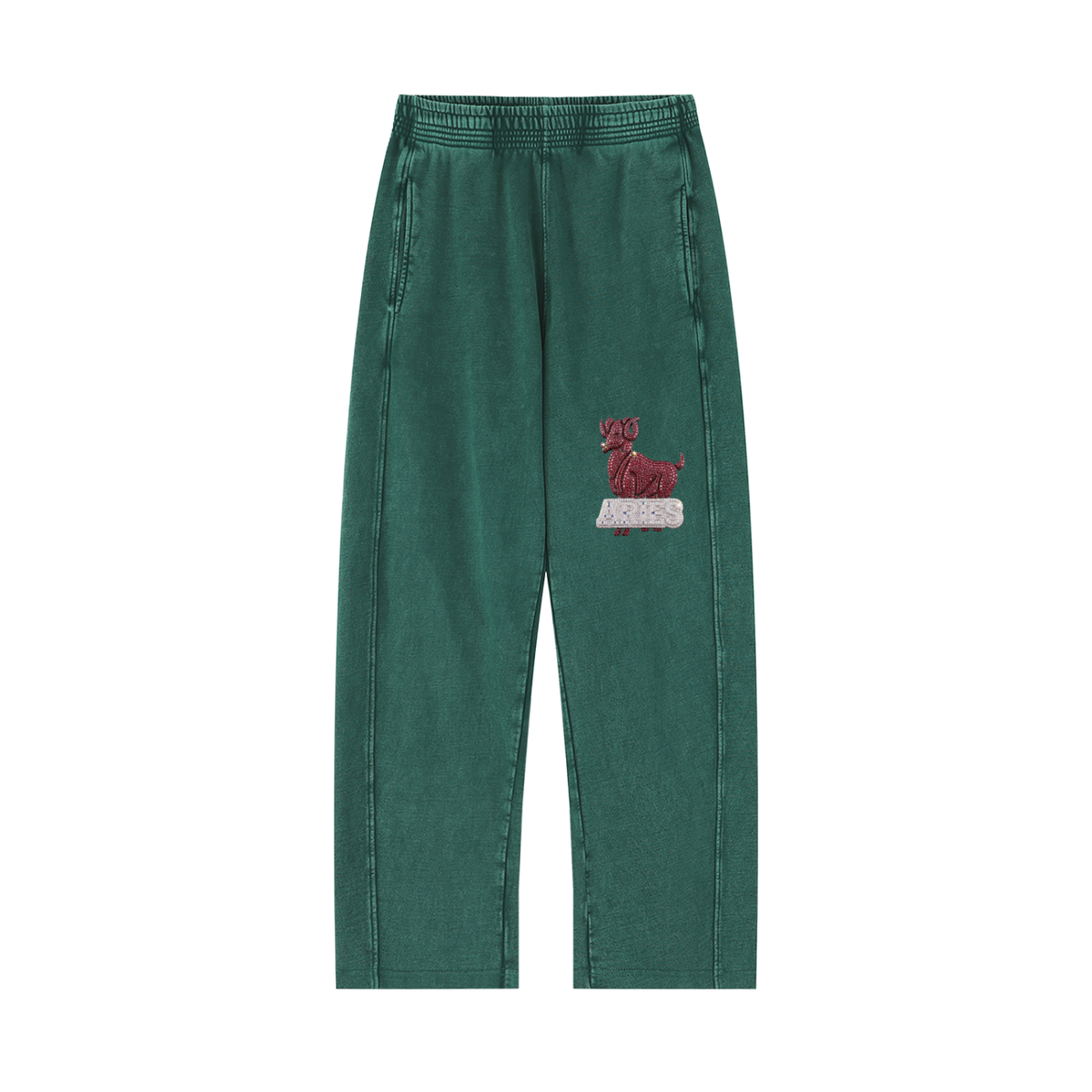 Aries Unisex Mineral Wash Straight Sweatpants
