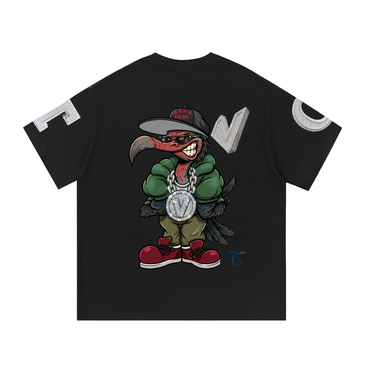 The Crew "V" The Vulture" Essential Cotton T-Shirt