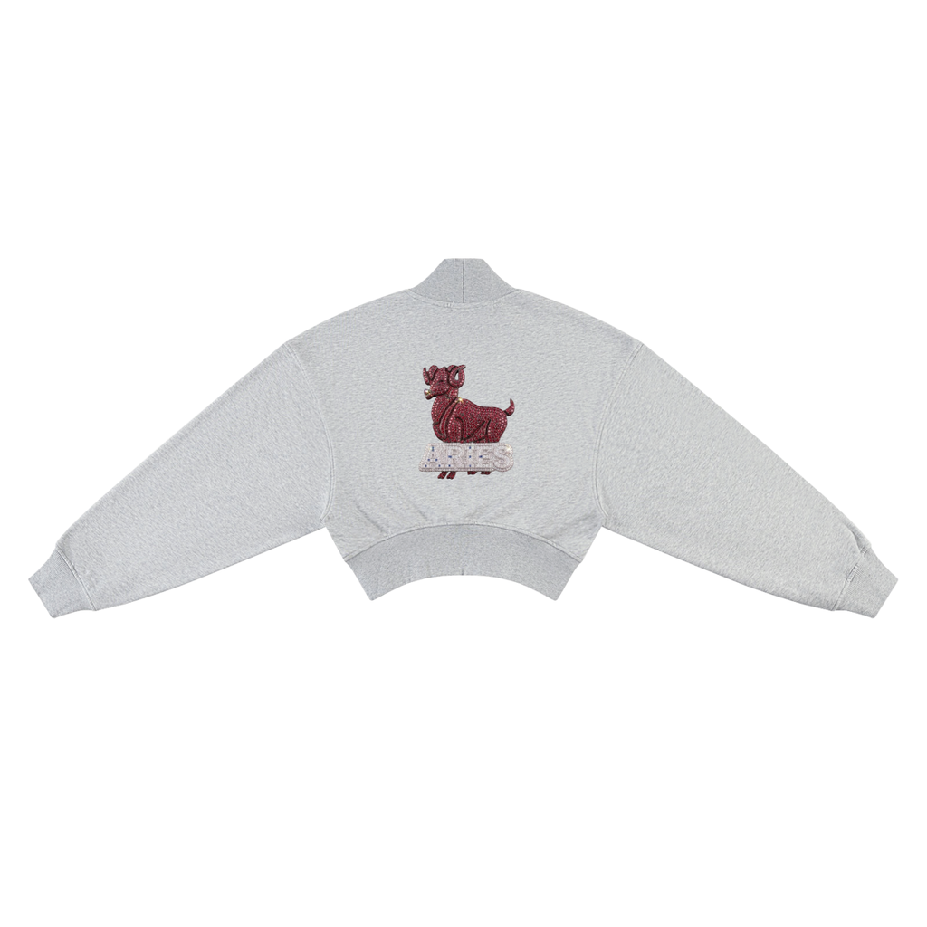 Aries Women's Crop Mock Neck Sweatshirt