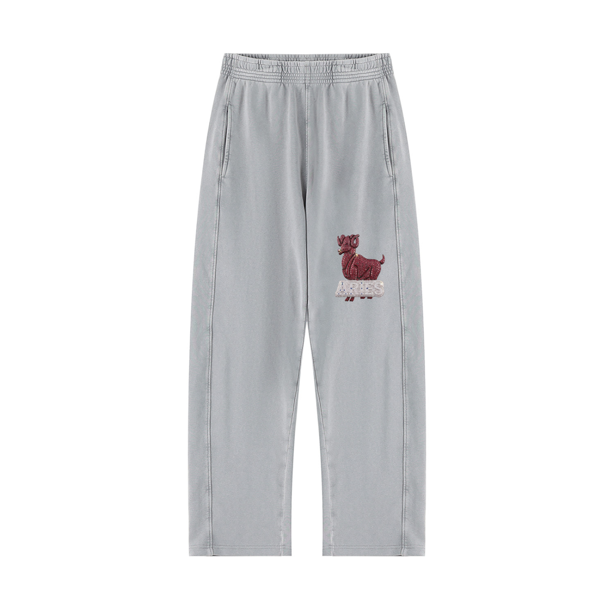Aries Unisex Mineral Wash Straight Sweatpants
