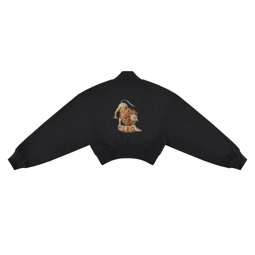 Leo Women's Crop Mock Neck Sweatshirt