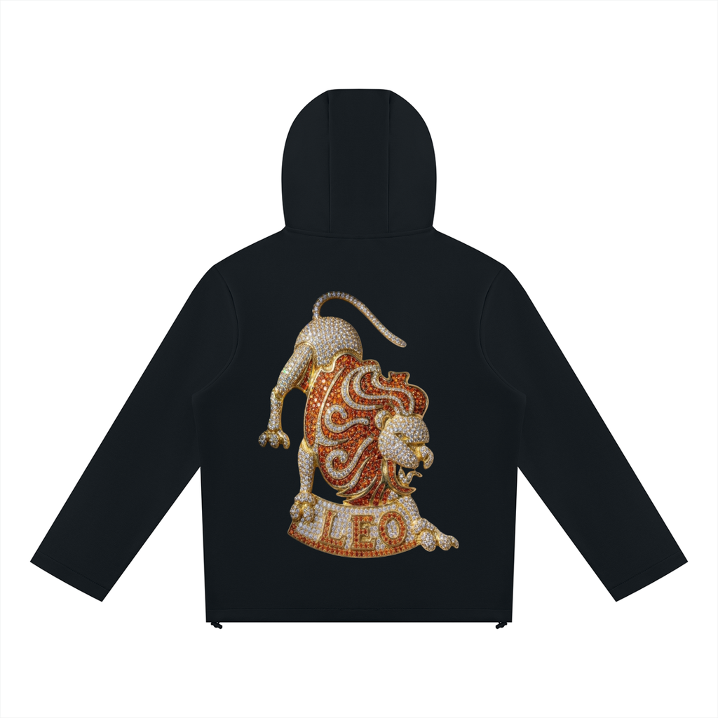 Leo Unisex Paneled Full Zip Hoodie