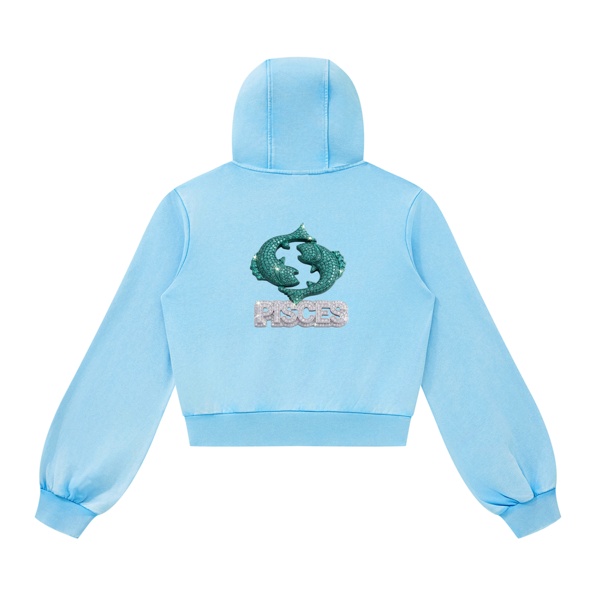 Pisces Vintage Wash Full Zip Hoodie