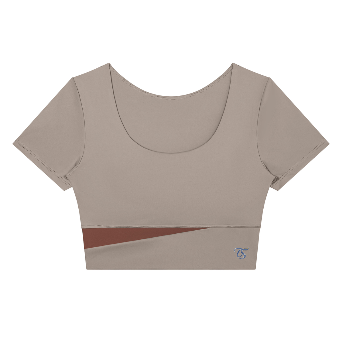 Libra Women's Panelled Crop Yoga T-Shirt