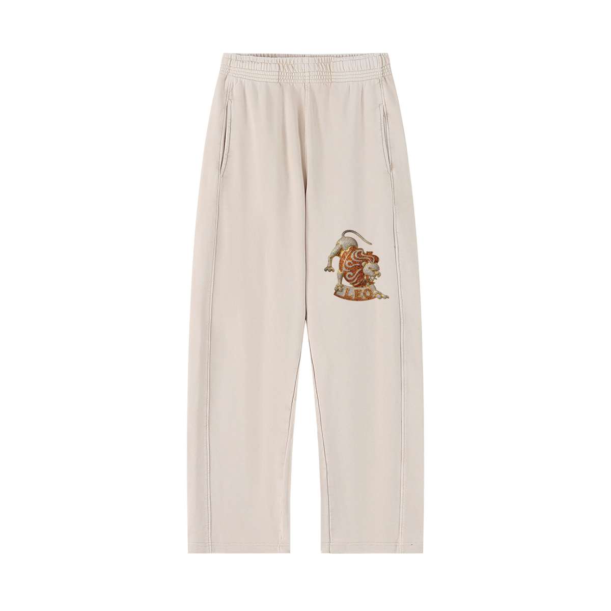 Leo Unisex Mineral Wash Straight Sweatpants