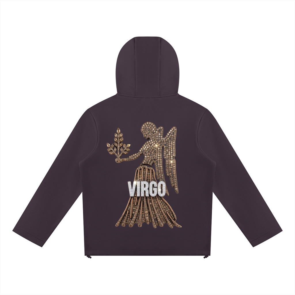 Virgo Unisex Paneled Full Zip Hoodie