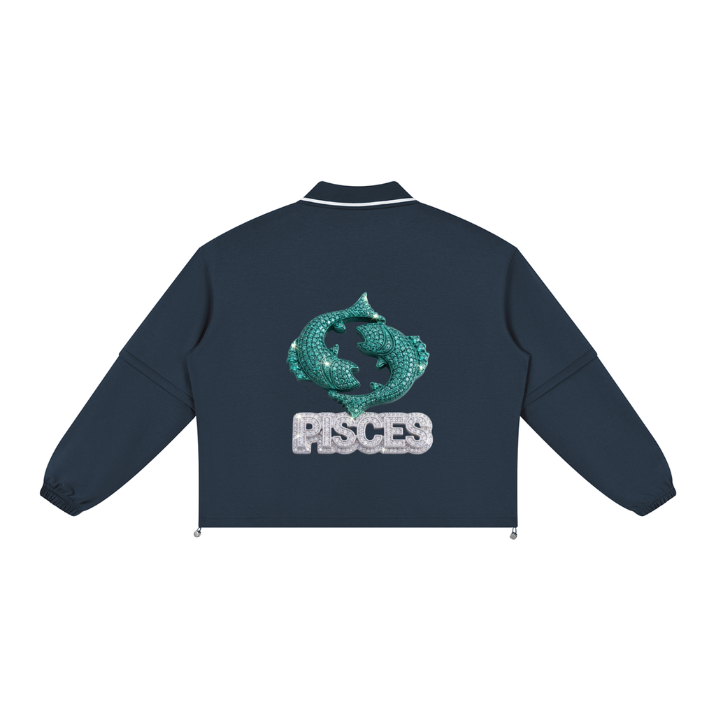 Pisces Unisex Boxy Collared Detachable Sweatshirt