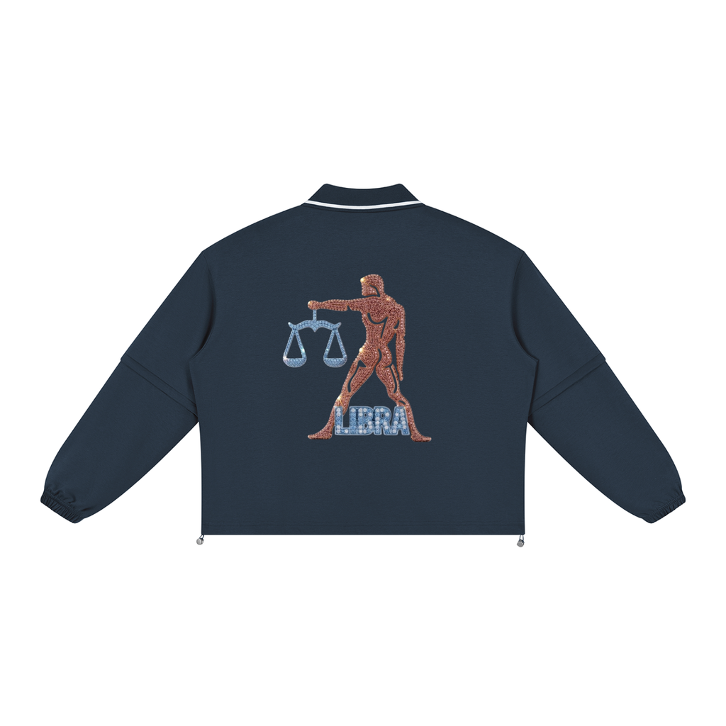 Libra Unisex Boxy Collared Detachable Sweatshirt