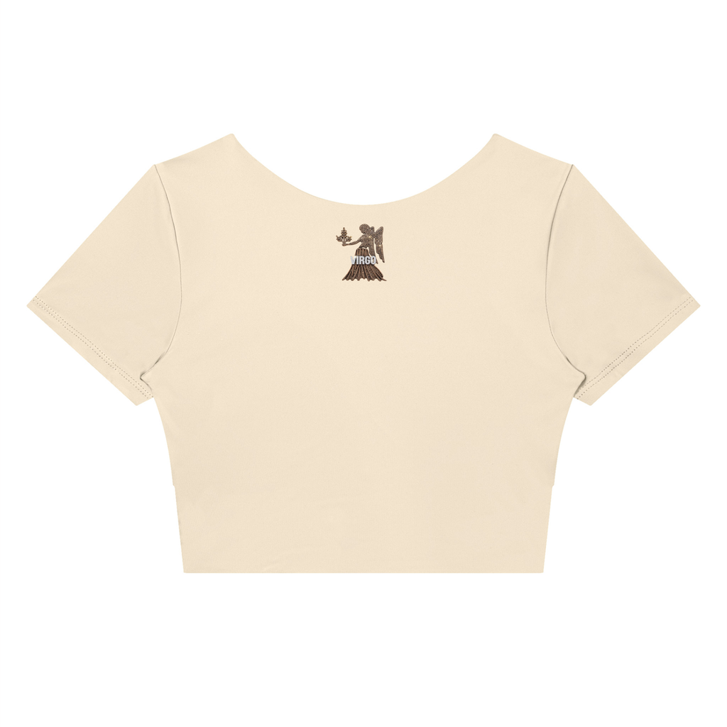 Virgo Women's Panelled Crop Yoga T-Shirt