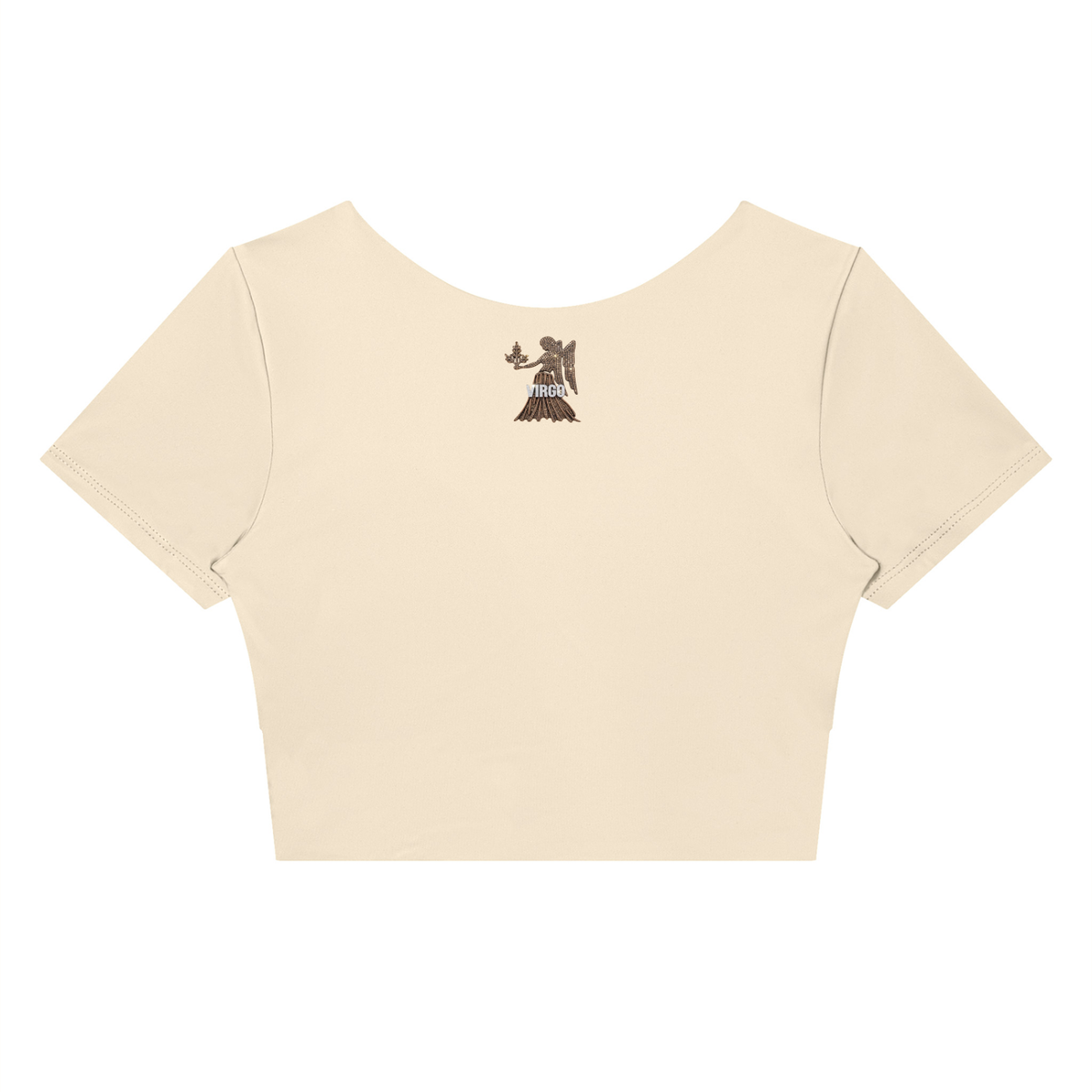 Virgo Women's Panelled Crop Yoga T-Shirt