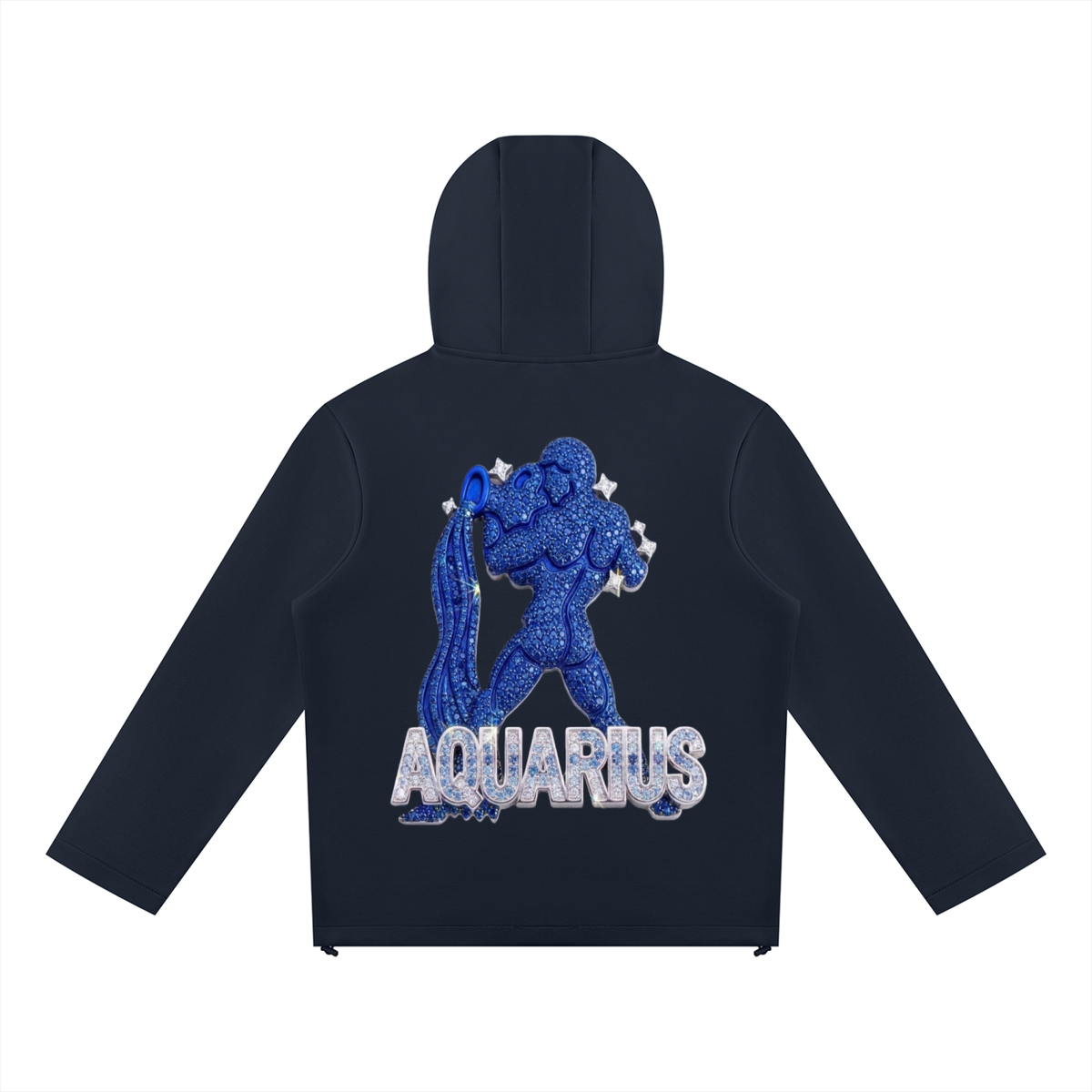 Aquarius Unisex Paneled Full Zip Hoodie