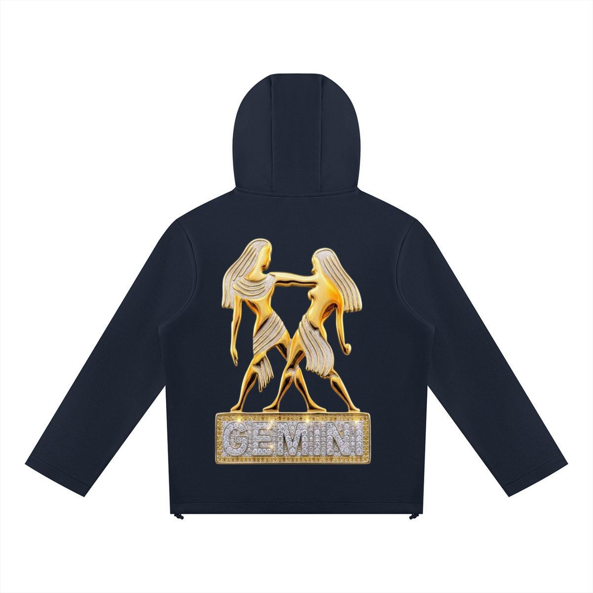Gemini Unisex Paneled Full Zip Hoodie
