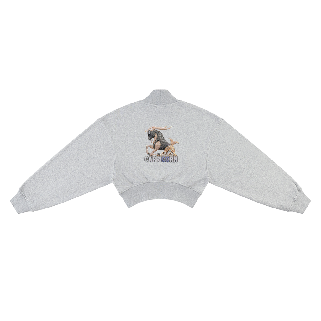Capricorn Women's Crop Mock Neck Sweatshirt