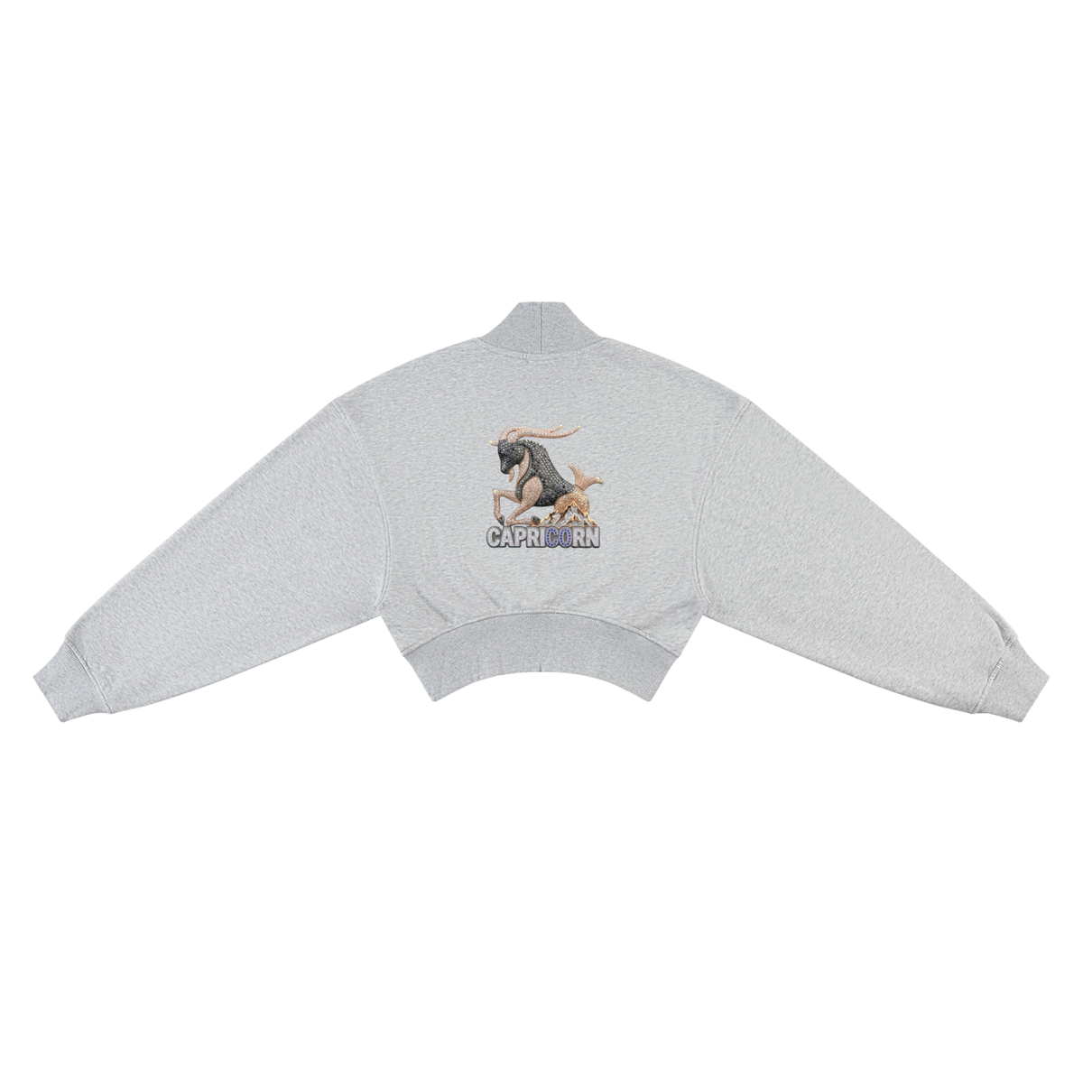 Capricorn Women's Crop Mock Neck Sweatshirt