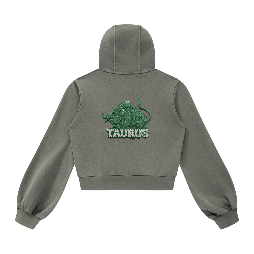 Taurus Vintage Wash Full Zip Hoodie