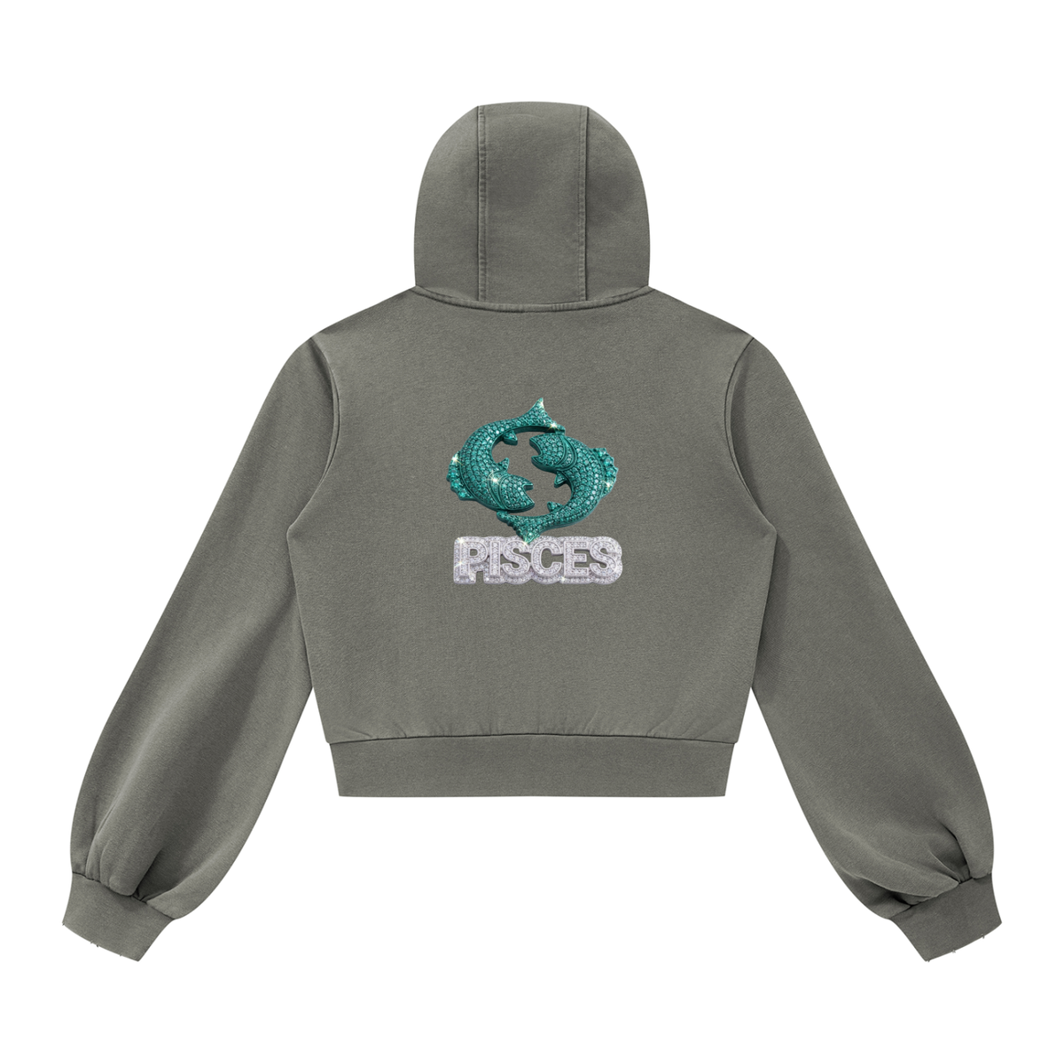 Pisces Vintage Wash Full Zip Hoodie