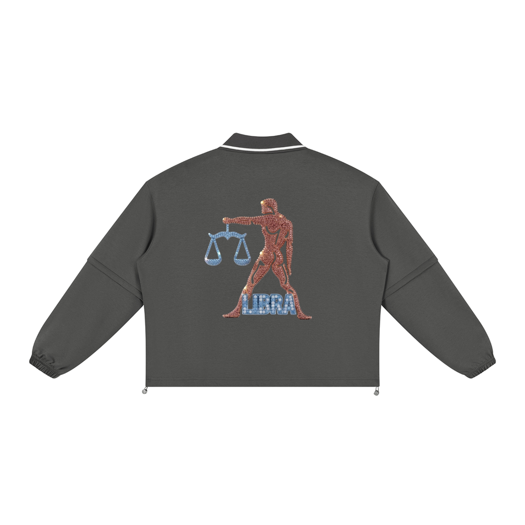 Libra Unisex Boxy Collared Detachable Sweatshirt