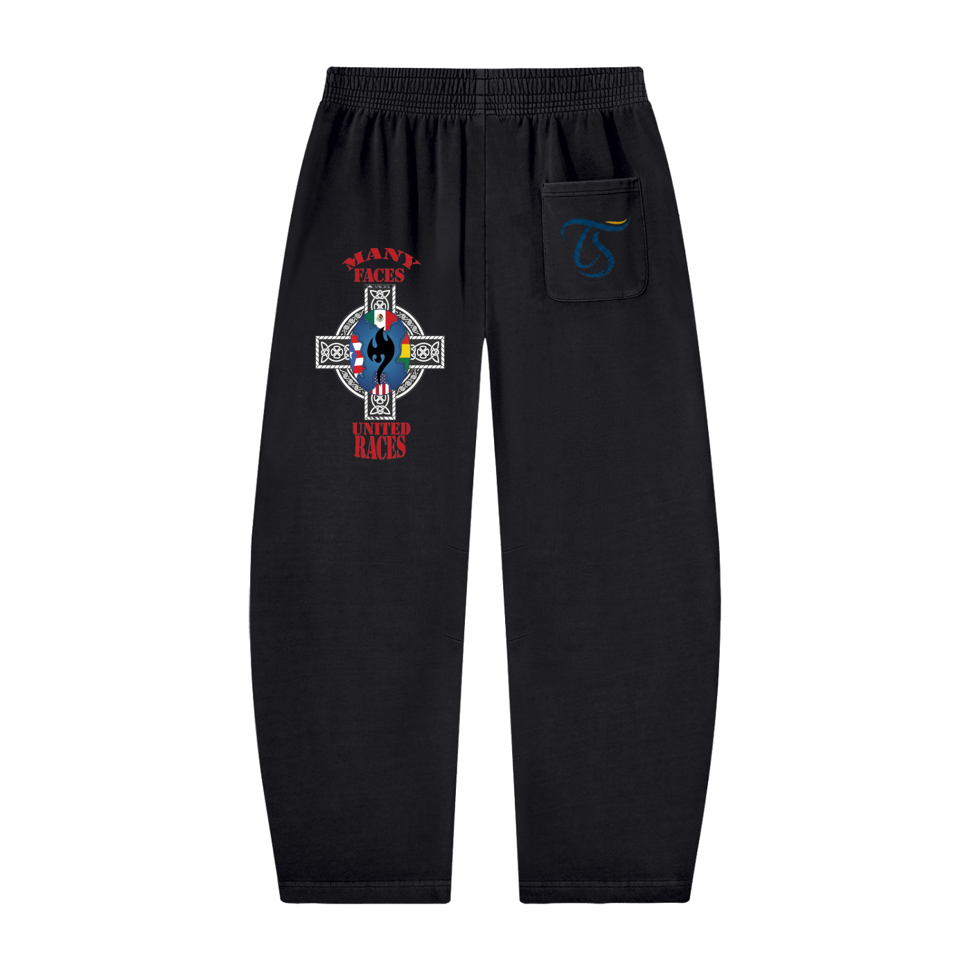 Unisex Vintage Washed Barrel Leg Sweatpants