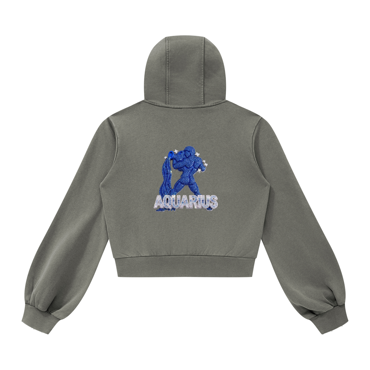Aquarius Vintage Wash Full Zip Hoodie