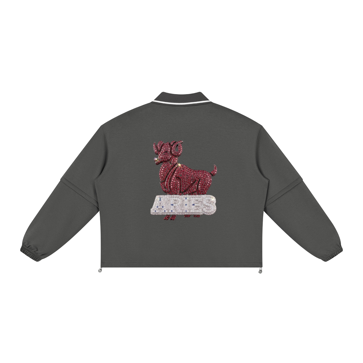 Aries Unisex Boxy Collared Detachable Sweatshirt