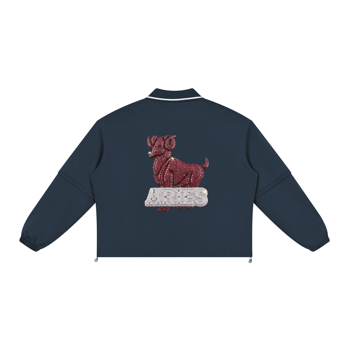 Aries Unisex Boxy Collared Detachable Sweatshirt