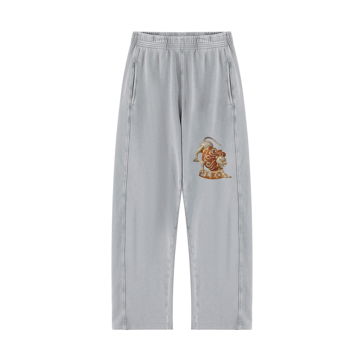 Leo Unisex Mineral Wash Straight Sweatpants
