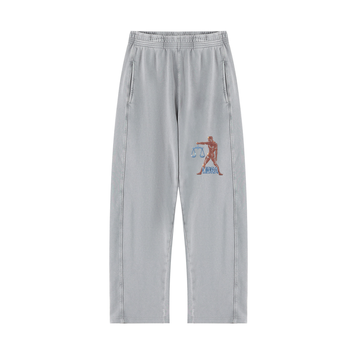Libra Unisex Mineral Wash Straight Sweatpants