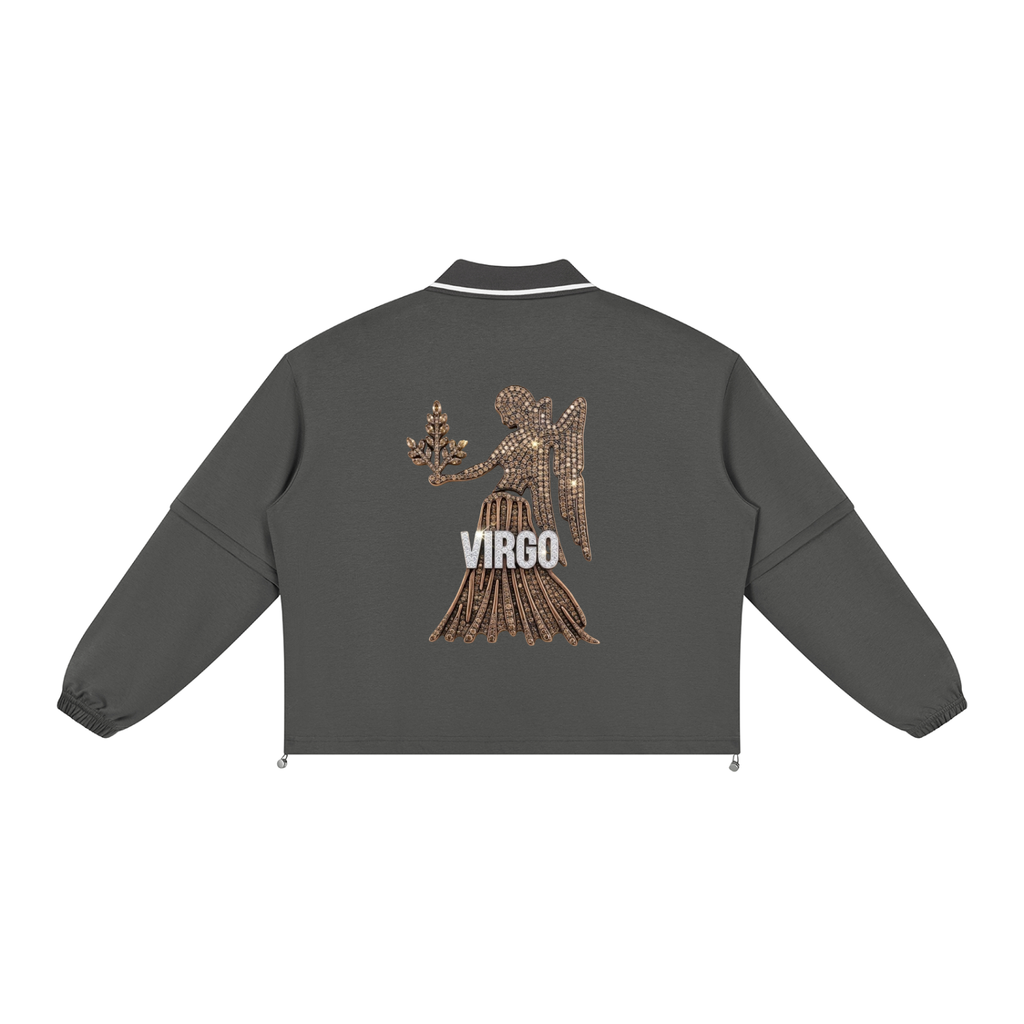 Virgo Unisex Boxy Collared Detachable Sweatshirt