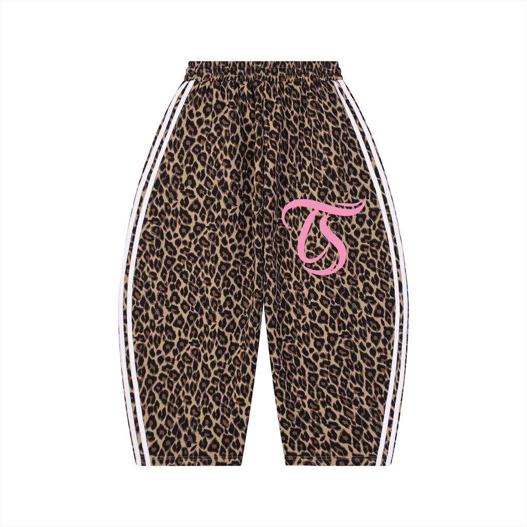 Tosmooth Creations Unisex Leopard Barrel Leg Sweatpants