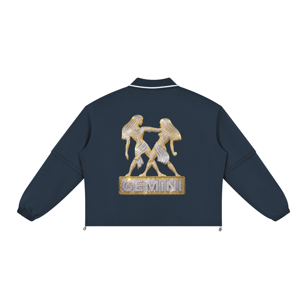 Gemini Unisex Boxy Collared Detachable Sweatshirt