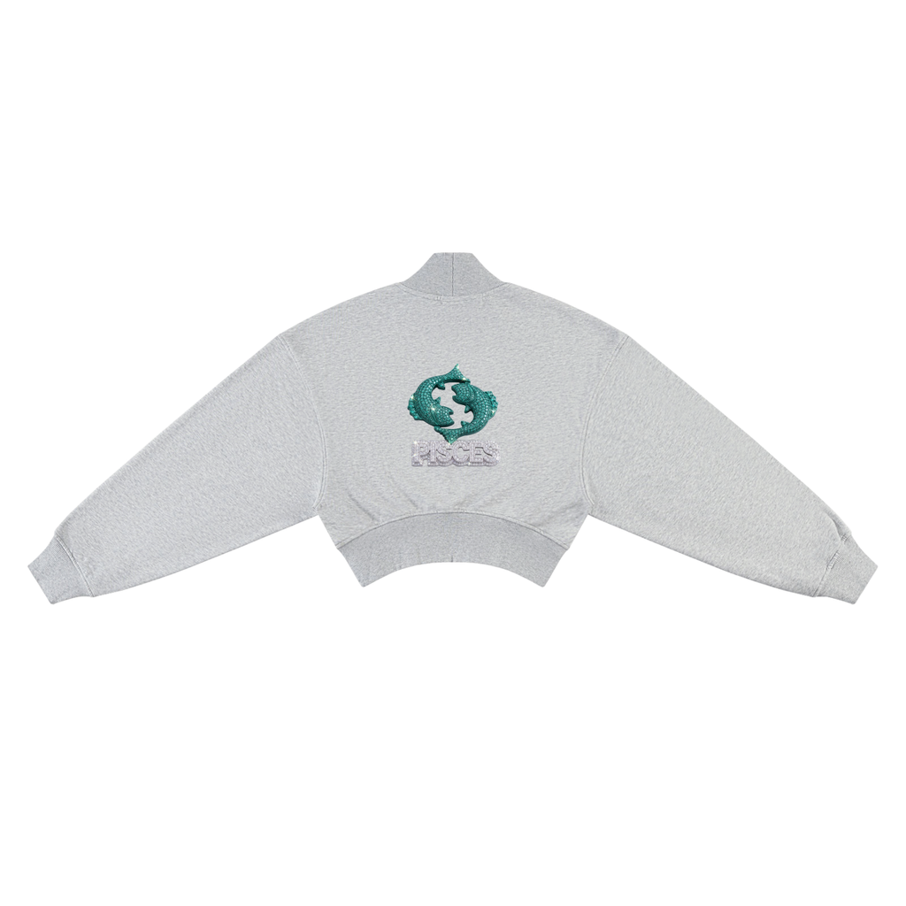 Pisces Women's Crop Mock Neck Sweatshirt