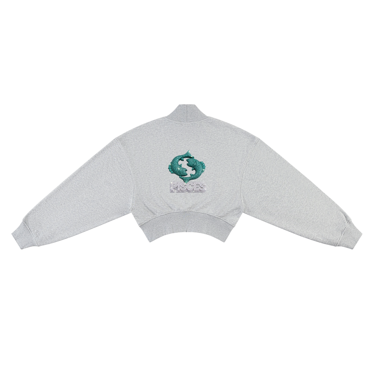 Pisces Women's Crop Mock Neck Sweatshirt