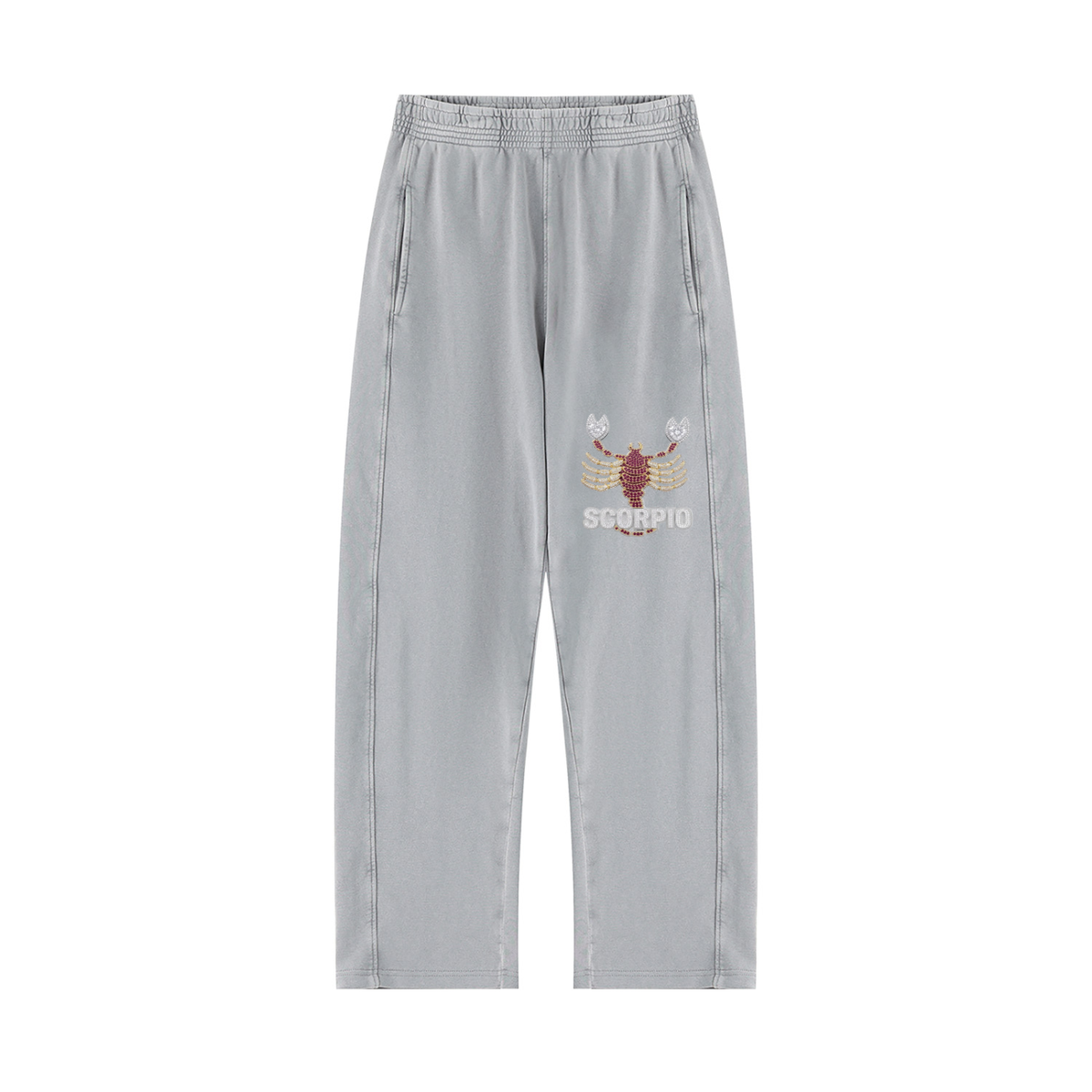 Scorpio Unisex Mineral Wash Straight Sweatpants