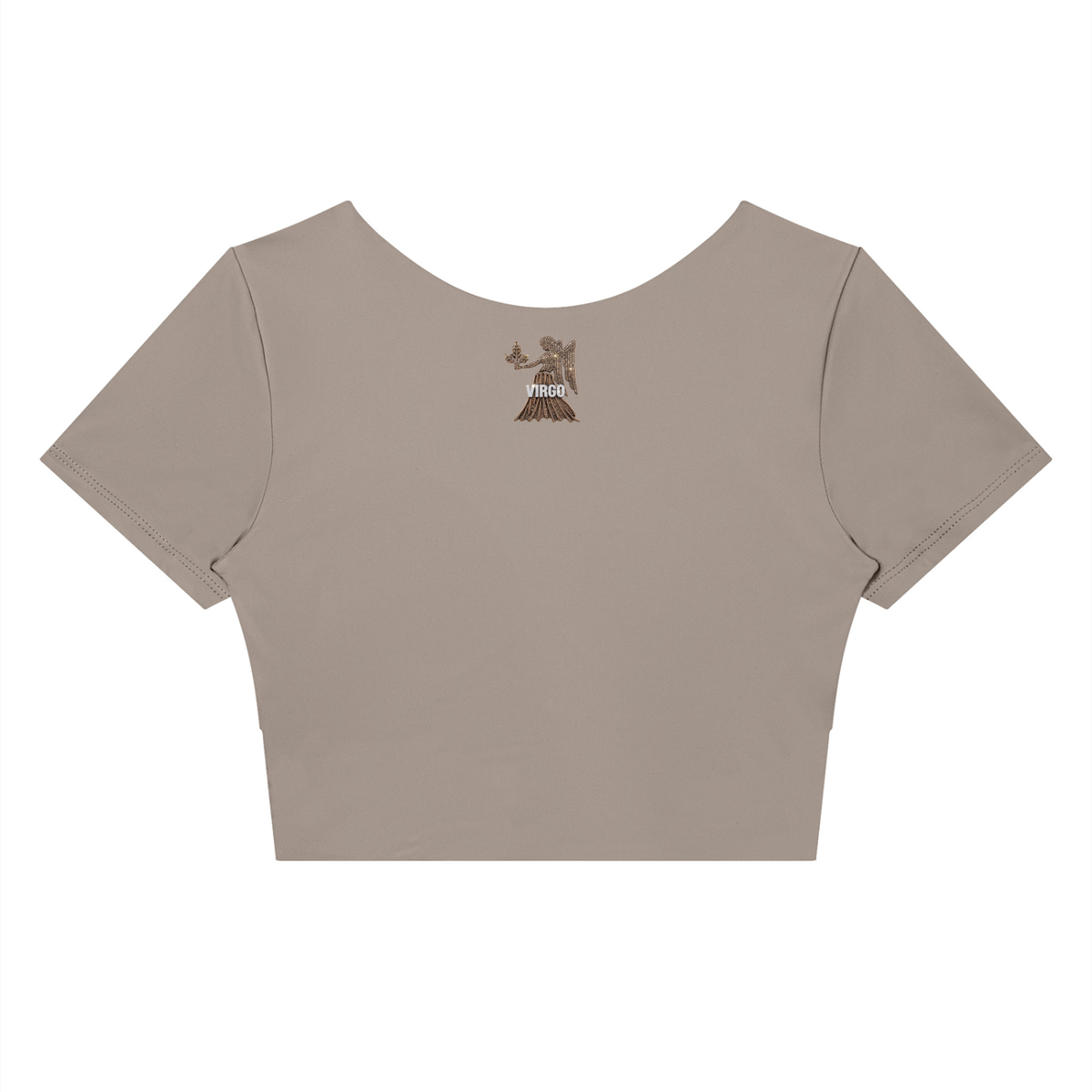 Virgo Women's Panelled Crop Yoga T-Shirt