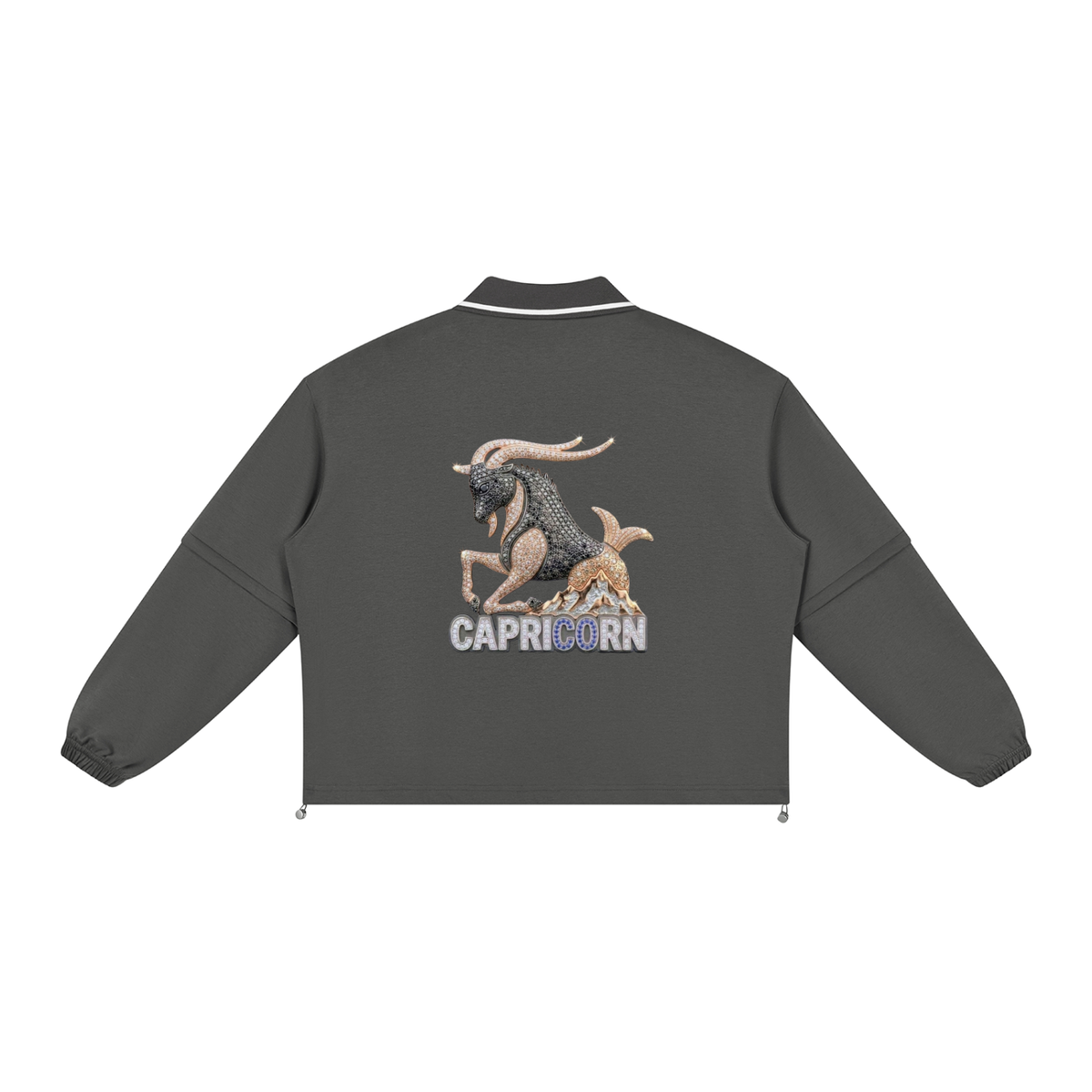 Capricorn Unisex Boxy Collared Detachable Sweatshirt