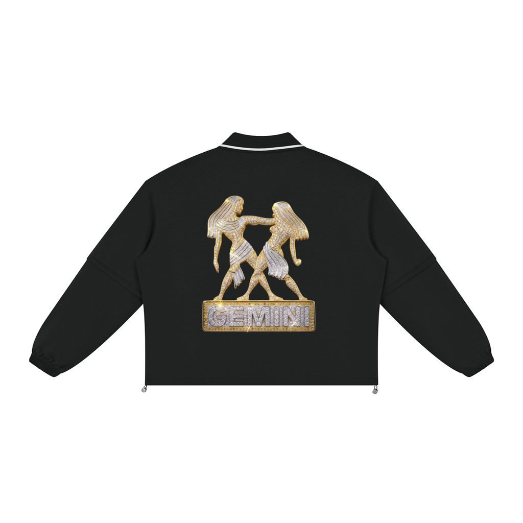 Gemini Unisex Boxy Collared Detachable Sweatshirt