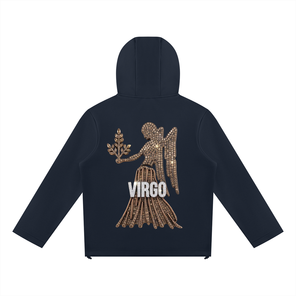 Virgo Unisex Paneled Full Zip Hoodie