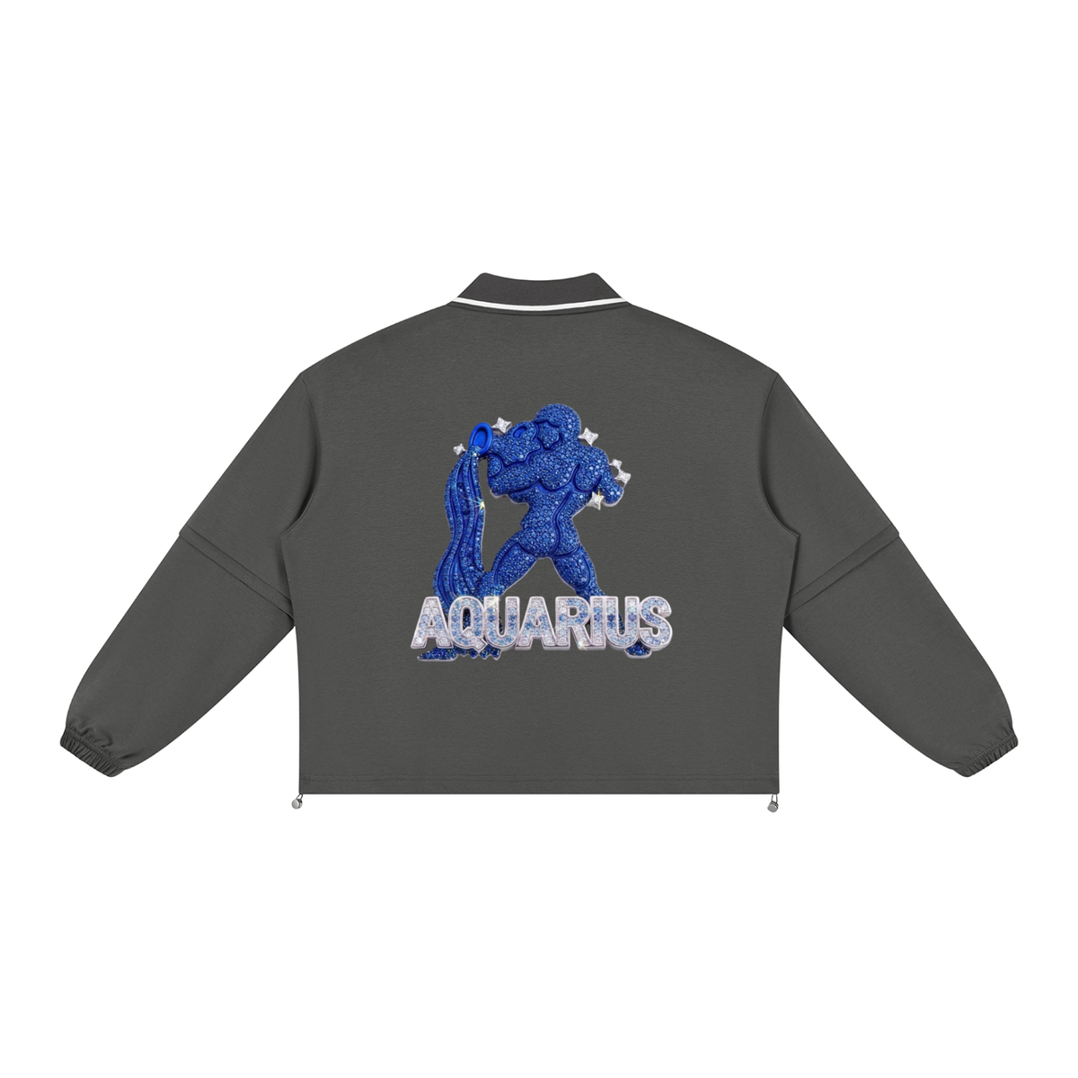 Aquarius Unisex Boxy Collared Detachable Sweatshirt