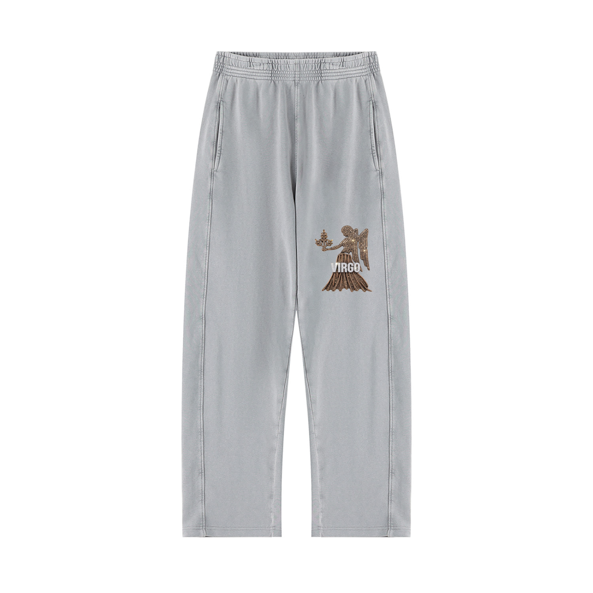 Virgo Unisex Mineral Wash Straight Sweatpants