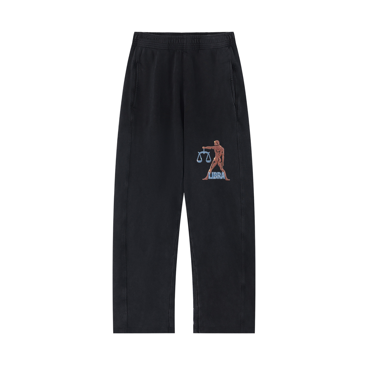 Libra Unisex Mineral Wash Straight Sweatpants
