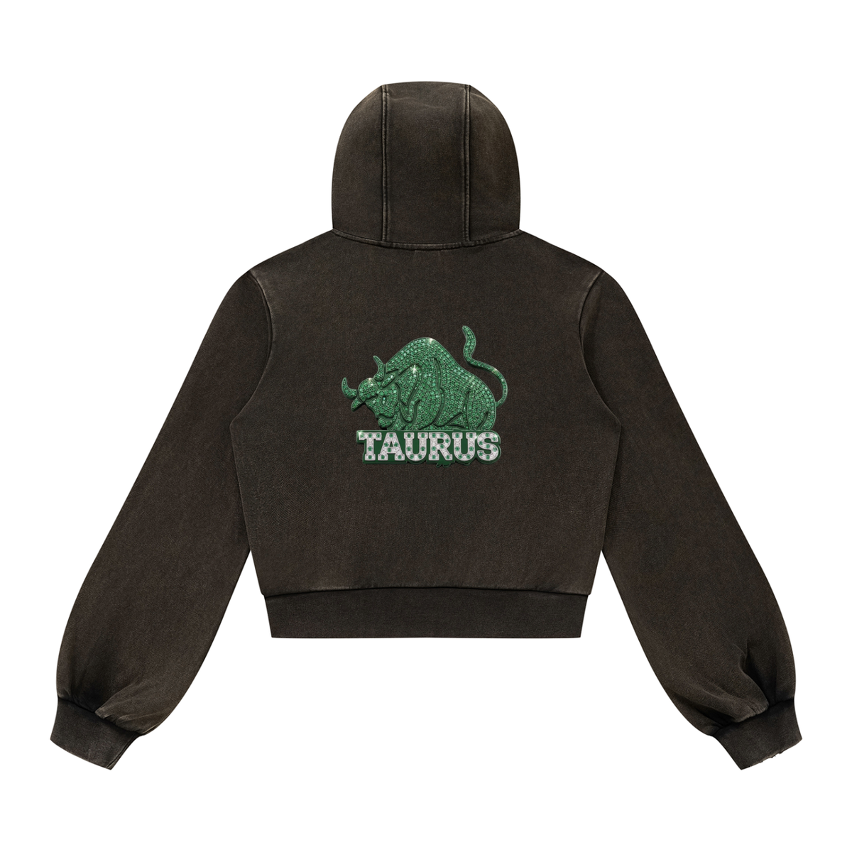 Taurus Vintage Wash Full Zip Hoodie