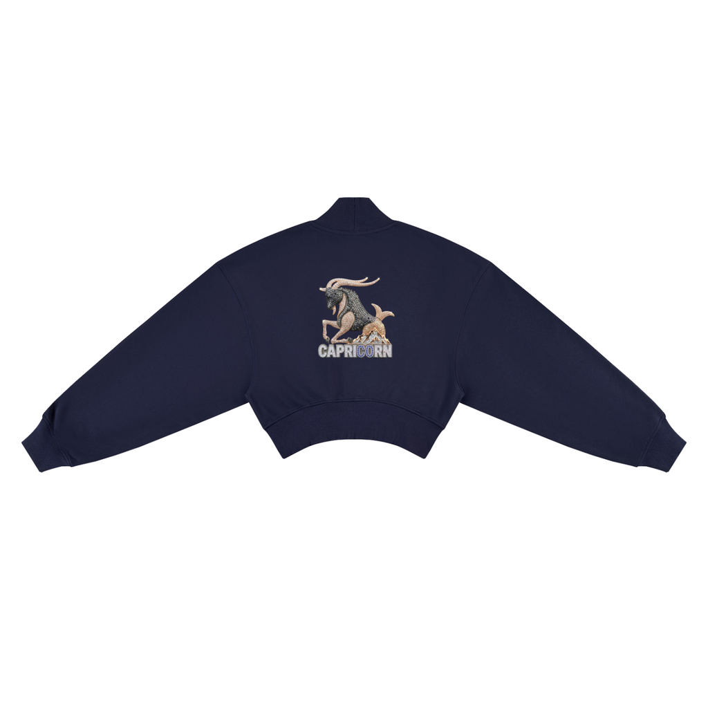 Capricorn Women's Crop Mock Neck Sweatshirt