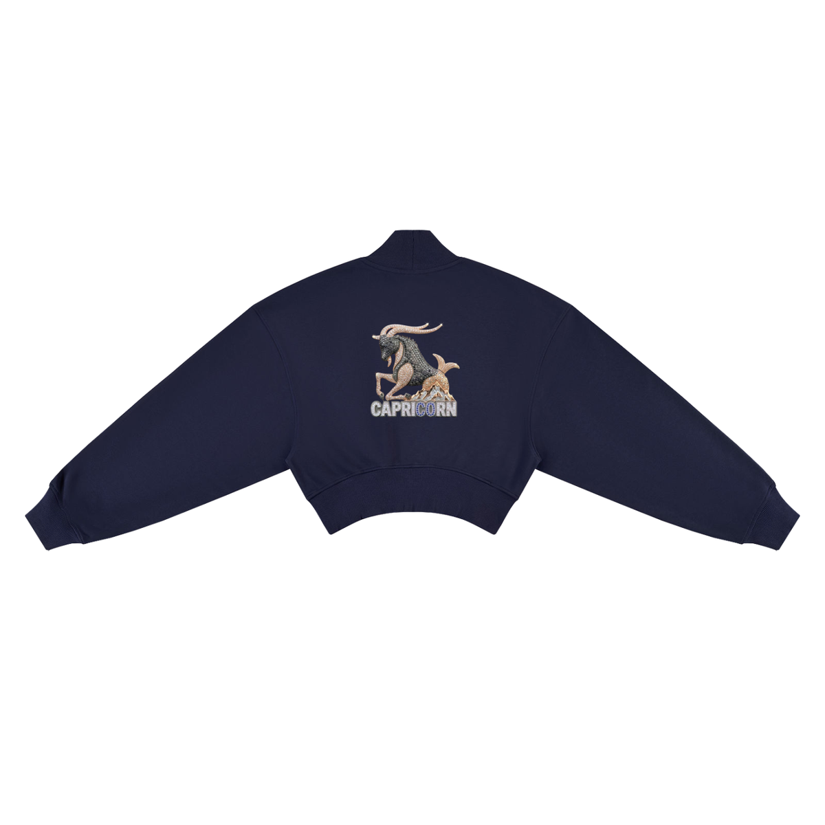 Capricorn Women's Crop Mock Neck Sweatshirt