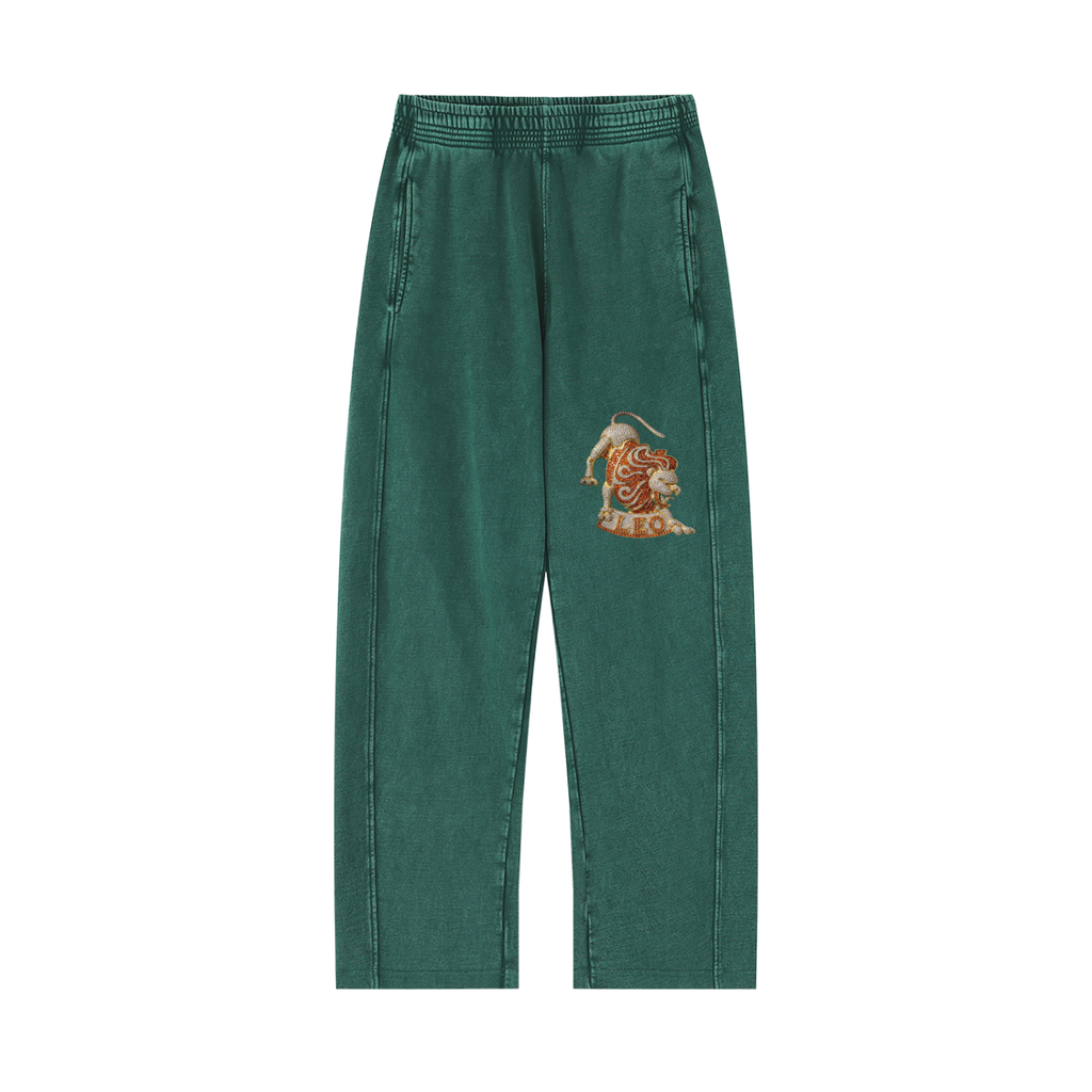 Leo Unisex Mineral Wash Straight Sweatpants