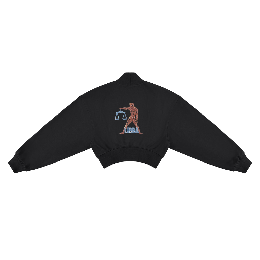Libra Women's Crop Mock Neck Sweatshirt