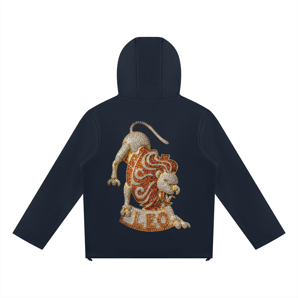 Leo Unisex Paneled Full Zip Hoodie